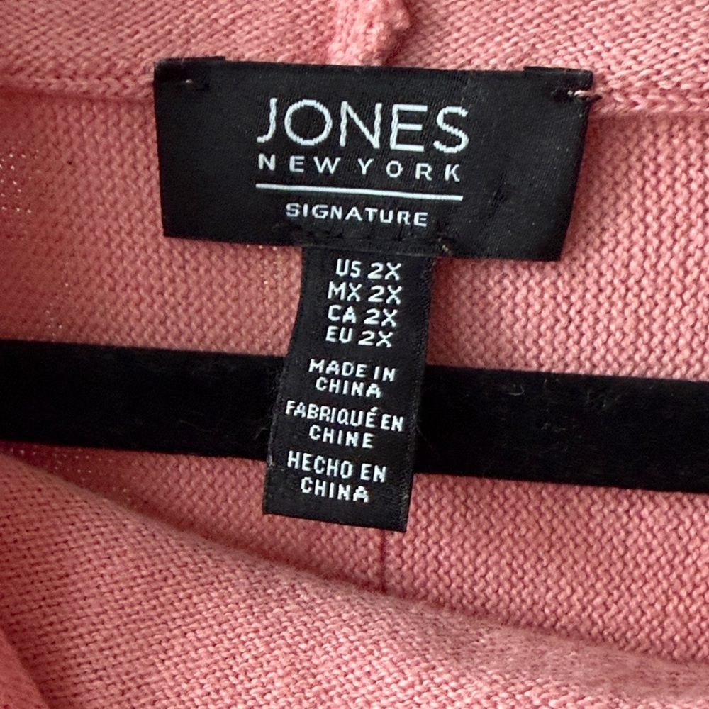 Jones New York Pink Cowl Neck Sweater size 2x - Picture 5 of 6